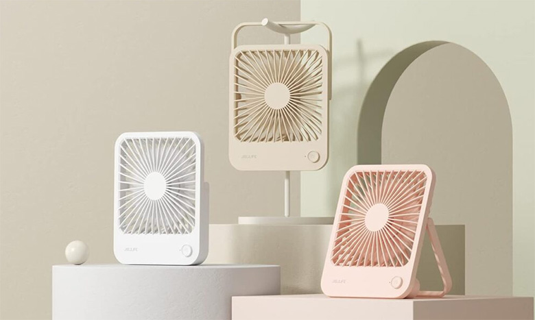 4 cấp độ gió - Quạt để bàn Jisulife FA26 2000mAh Xanh lá J2019