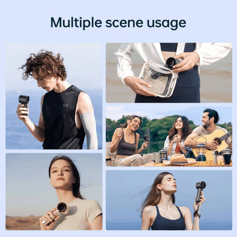 Quạt Cầm tay Jisulife FA53 Pro 5000mAh Xanh đậm J1869 - Thiết kế nhỏ gọn, tiện lợi