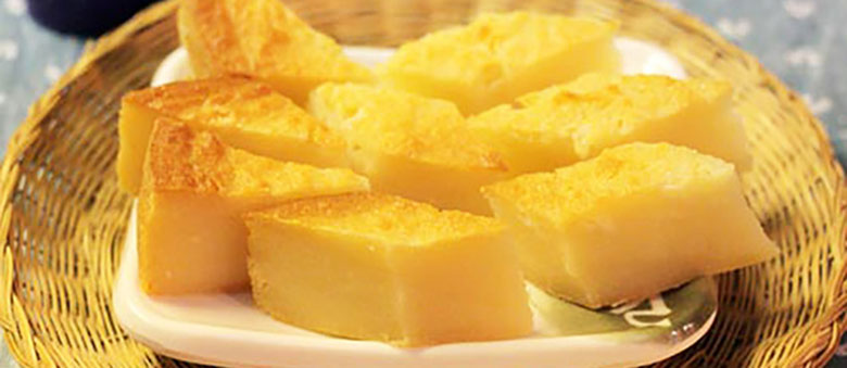 Cách làm bánh khoai mì nướng bằng nồi cơm điện hãy thưởng thức thành phẩm các bạn tạo ra cùng với gia đình