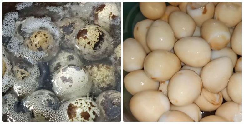 Kho thịt bằng nồi cơm điện luộc trứng cút