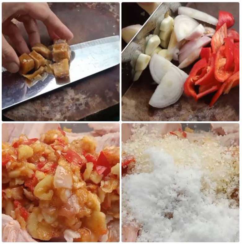 Kho thịt bằng nồi cơm điện công đoạn ướp thịt vô cùng quan trọng