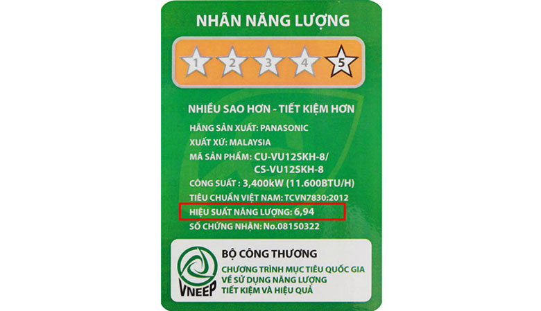 kinh nghiệm mua điều hòa: Tem năng lượng