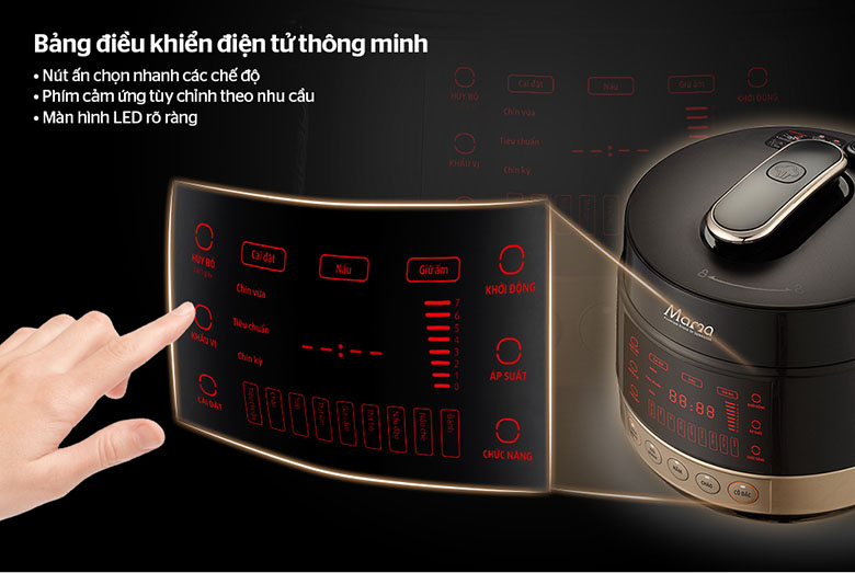 Bảng điều khiển-Nồi áp suất điện tử đa năng 5L Sunhouse Mama SHD1586B đen