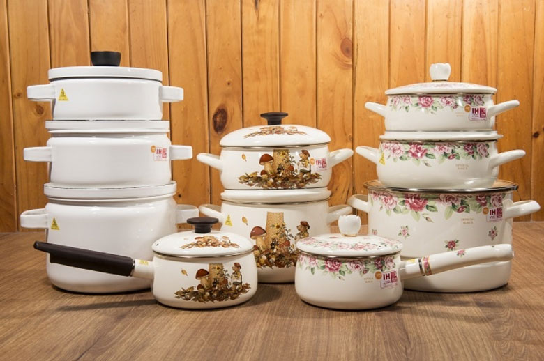 Bộ nồi nấu bếp từ của Nhật men Fujihoro SPV