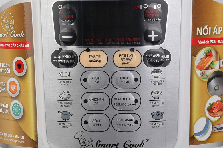 Bảng điều khiển-Nồi áp suất Smartcook 5L PCS-0239 4020239