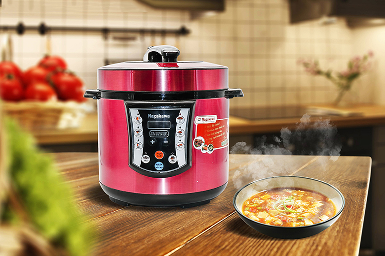 Thiết kế-Nồi áp suất đa năng Nagakawa 6 lít NAG0202