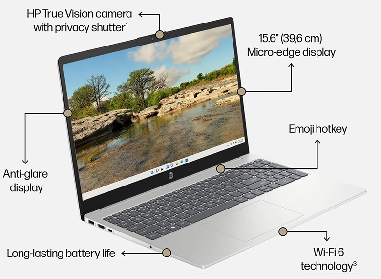 LaptopHP 15-FD1039TU 9Z2W7PA đầy đủ cổng kết nối đa dạng