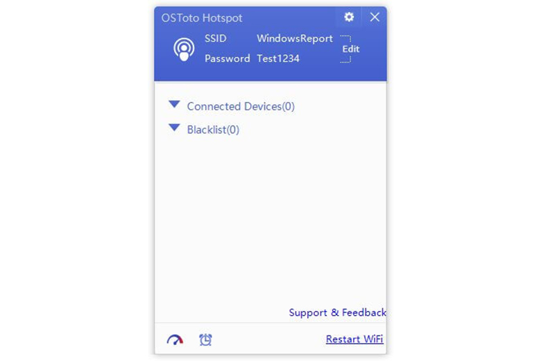 Phần mềm phát wifi cho laptop: 160 WiFi Free Software OSTotoHotspot