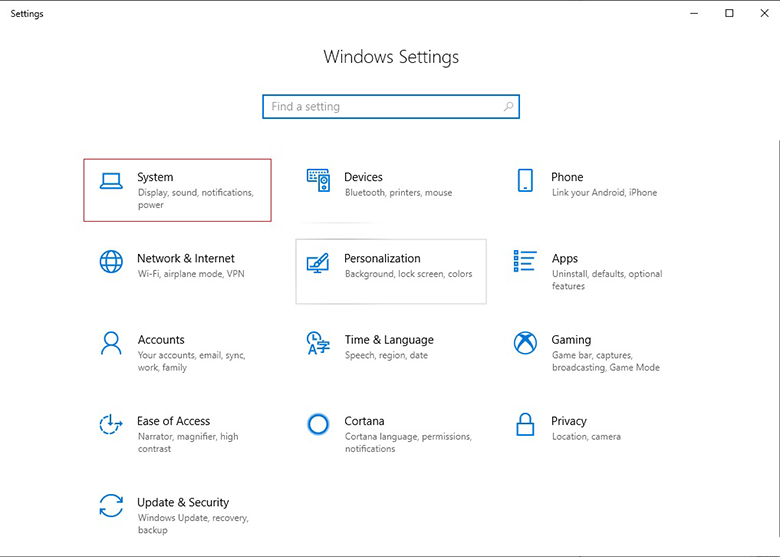 Cách thu nhỏ màn hình máy tính Win 10 sử dụng Display