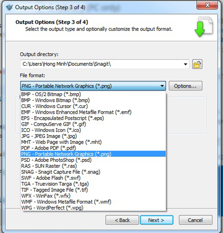 Phần mềm chụp ảnh màn hình laptop hoặc có thể lưu bằng tên khác trên ổ muốn lưu Snagit