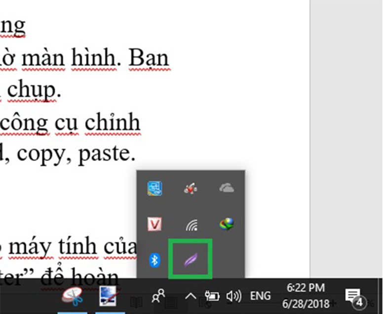 Phần mềm chụp ảnh đẹp trên laptop trên Lightshot bước đầu tiên chọn vào biểu tượng