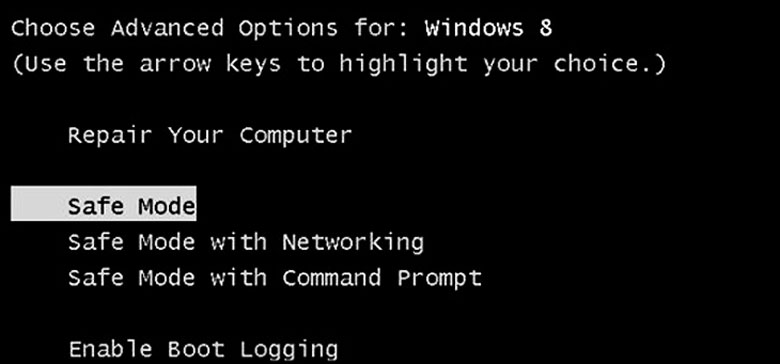 Máy tính bị đen màn hình chỉ thấy chuột - Safe Mode
