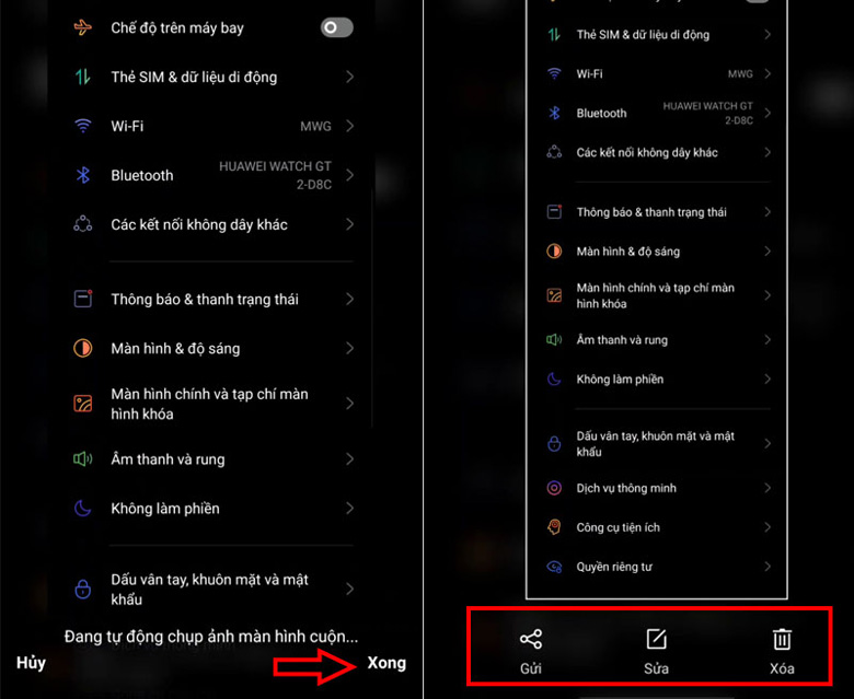 Cách chụp màn hình Oppo A12 chụp ảnh cuộn dài để lưu ảnh và chỉnh sửa tùy ý