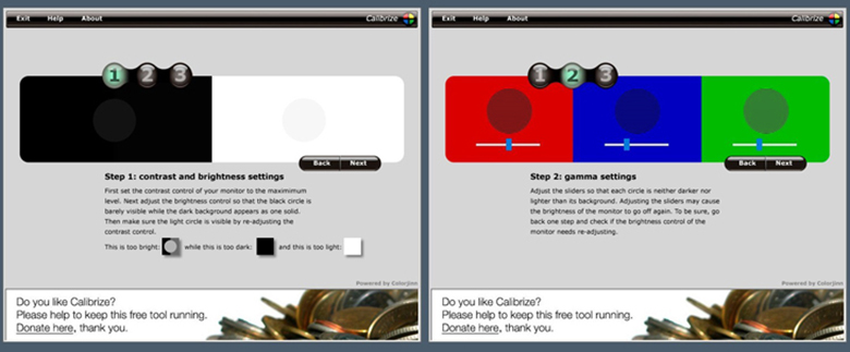 Phần mềm chỉnh màu màn hình laptop sử dụng Calibrize