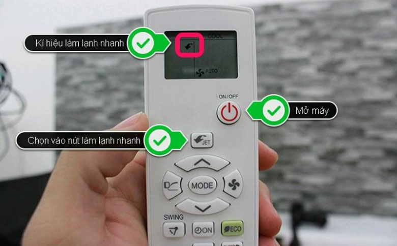 Cách sử dụng điều khiển điều hòa Sharp: Làm lạnh cực mạnh