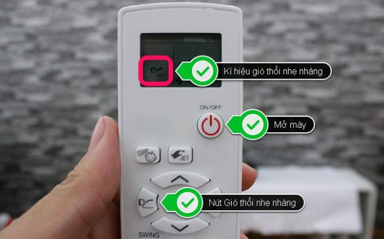 Cách sử dụng điều khiển điều hòa Sharp: Gió thổi nhẹ nhàng