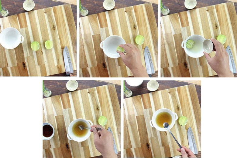 Nướng cà tím bằng lò vi sóng có ngon hay không thì không thể thiếu được nước chấm