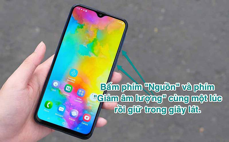 Cách chụp màn hình Samsung M20 dùng phím cứng