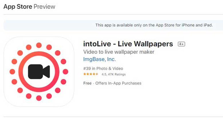 Cách cài video làm màn hình khóa cho iPhone dùng ứng dụng intoLive