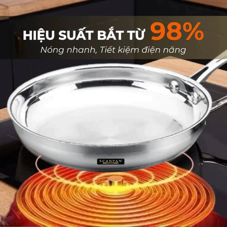  Chảo inox 5 lớp Scanpan Fusion 5 20cm 74002000 - Công nghệ đúc 5 lớp bền bỉ