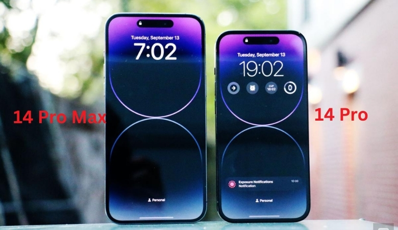 So sánh iPhone 14 Pro và 14 Pro Max màn hình hiển thị