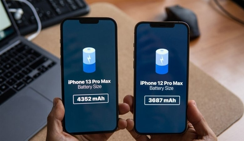 So sánh iPhone 12 Pro Max và 13 Pro Max về dung lượng pin và thời gian sử dụng