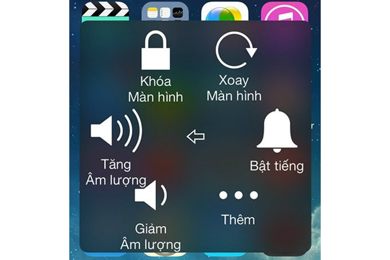 Cách chụp màn hình iphone 8 plus bằng nút home ảo bước 2