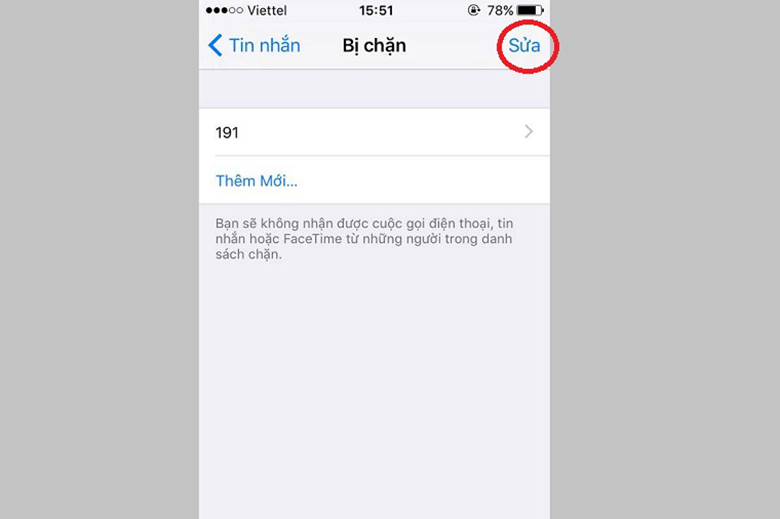 Bị chặn số điện thoại có nhắn tin được không: Cách chặn trên iOS bước 5