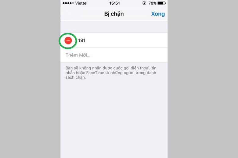 Bị chặn số điện thoại có nhắn tin được không: Cách chặn trên iOS bước 6