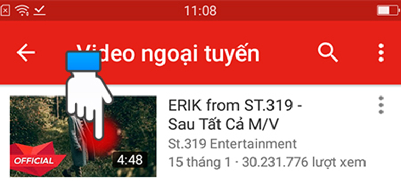 Cách lưu video trên youtube về điện thoại Oppo ngay chính youtube mở video bạn đã tải xuống