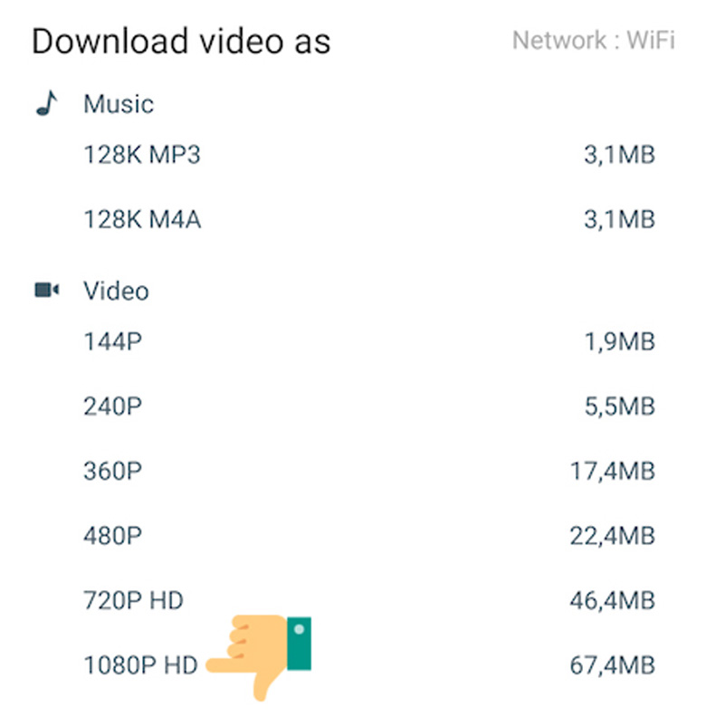 Ứng dụng mang tên SnapTube cách tải video từ youtube về điện thoại Oppo đầu tiên chọn SnapTube chọn Youtube chọn chất lượng tải