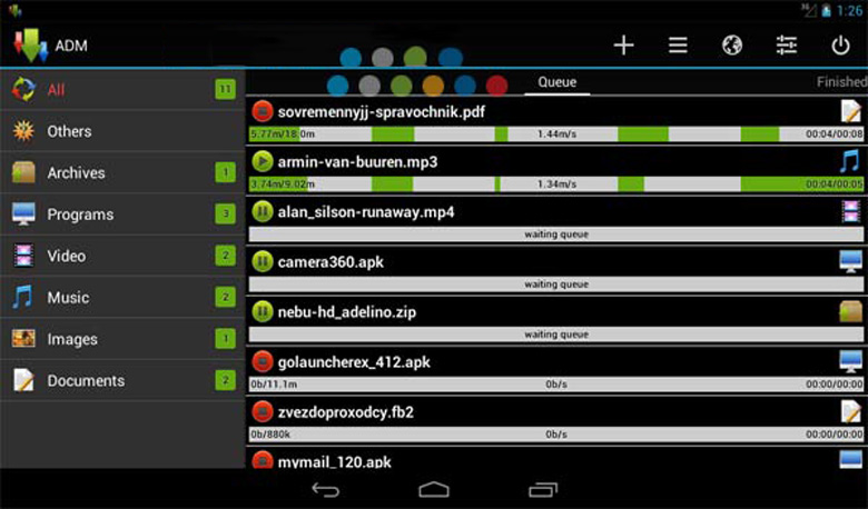Dùng app Advanced Download Manage cách tải phim trên google về điện thoại Samsung
