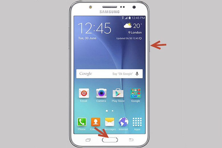 Cách chụp màn hình Samsung J5 bằng phím cứng