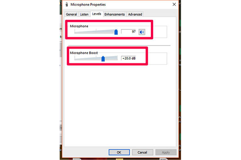 Kiểm tra cài đặt âm thanh khắc phục mic laptop không nói được
