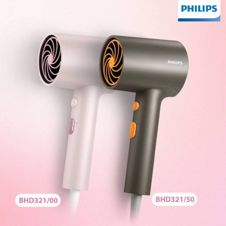 Máy sấy tóc Philips BHD321/50 1600W - Công nghệ ion âm giúp tóc bóng mượt