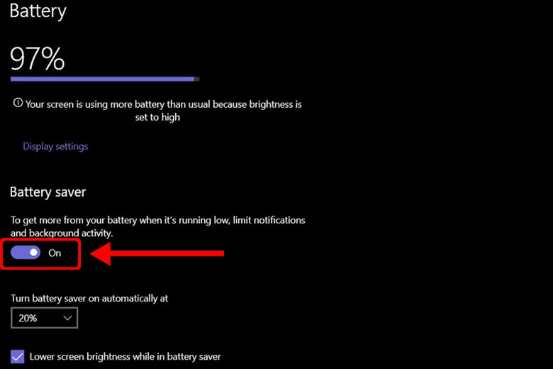 Cách tắt ứng dụng chạy ngầm trên laptop bằng chế độ tiết kiệm pin