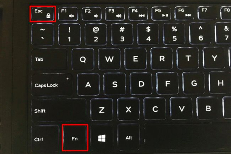 Cách tắt phím Fn trên laptop Dell win 10 bằng chức năng khóa phím Fn trên bàn phím