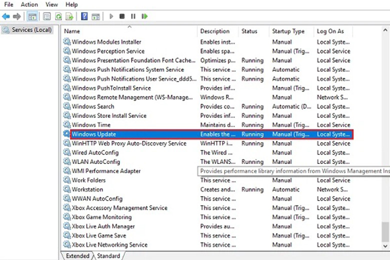 Cách tăng tốc wifi cho laptop: Tắt Windows Update bước 2