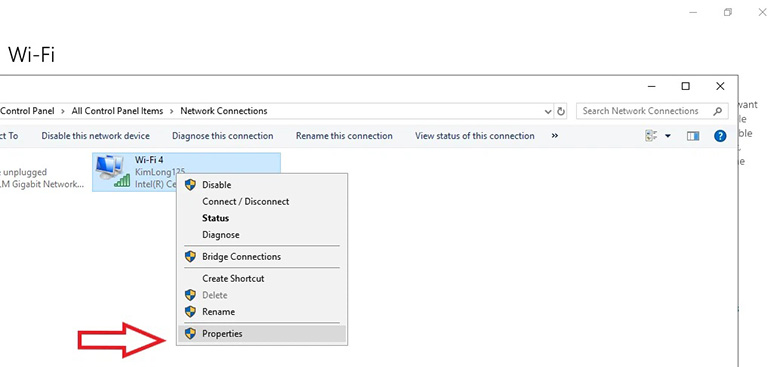 Cách tăng tốc wifi cho laptop: Thay đổi DNS bước 3