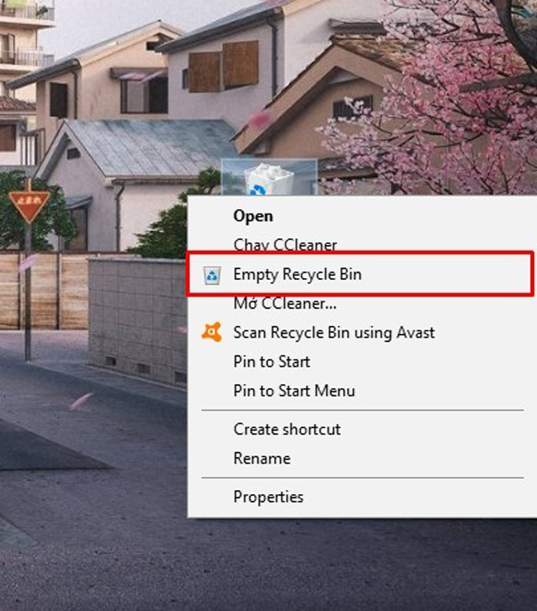 Cách khắc phục laptop bị giật khi phải xóa file trong thùng rác