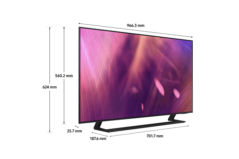 Kích thước - Smart Tivi Samsung 4K 43 inch UA43AU9000