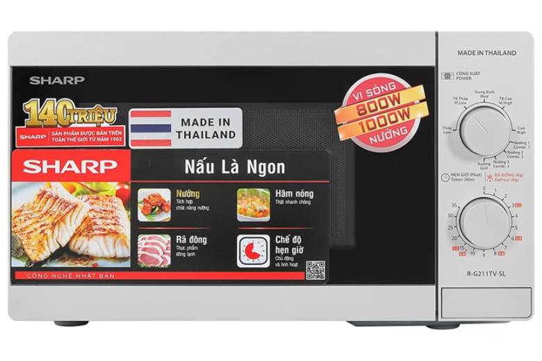 Lò vi sóng có nướng 21 lít Sharp R-G211TV-SL