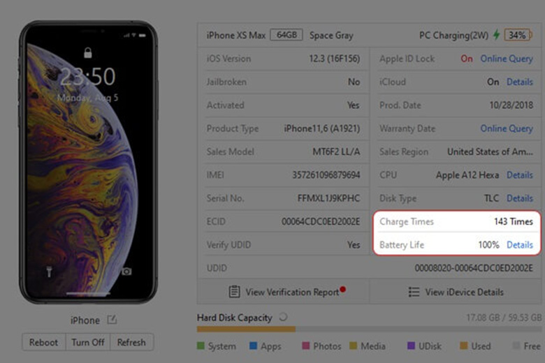 Cách kiểm tra pin iPhone chính hãng bằng 3uTools