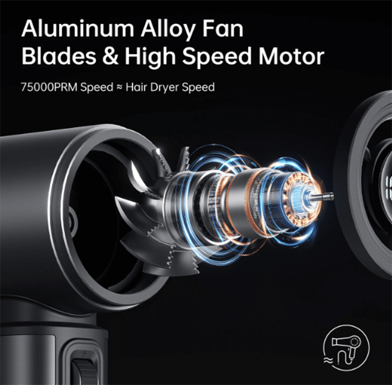 Tích hợp sạc dự phòng - Quạt cầm tay Jisulife cao cấp Ultra 2 9000mAh Xám J3993