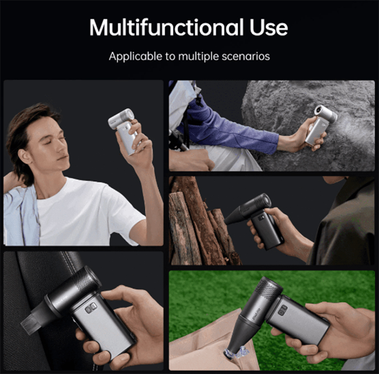 Gió mạnh - Quạt cầm tay Jisulife cao cấp Ultra 2 9000mAh Xám J3993