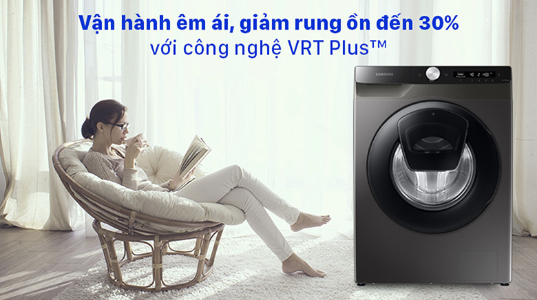 Công nghệ VRT Plus-Máy giặt Samsung Inverter 8.5 kg WW85T554DAX/SV lồng ngang