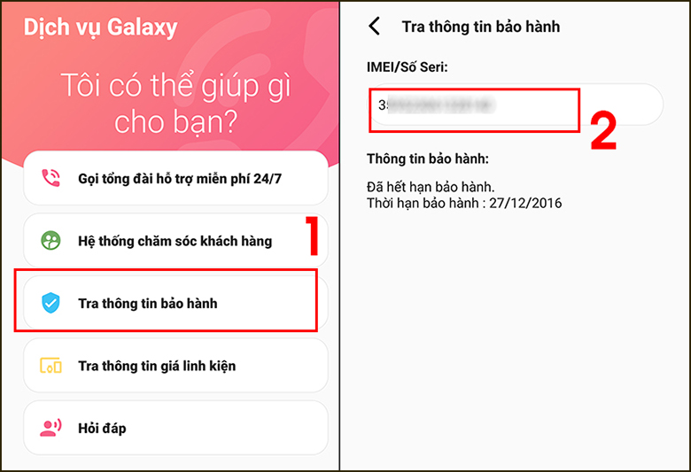 Cách kiểm tra điện thoại Samsung chính hãng qua ứng dụng quà tặng bước 2