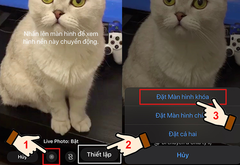 Cuối cùng thiết lập cài video làm màn hình khóa
