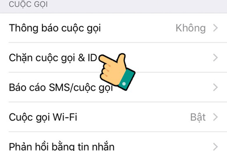 Cách bỏ chặn số điện thoại trên iOS bước 3