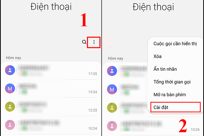 Cách bỏ chặn số điện thoại Android bước 2